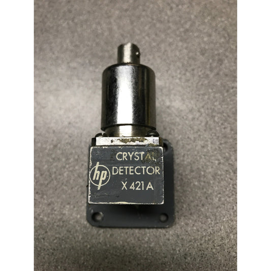 Crystal detector X421A with HP logo on a gray background