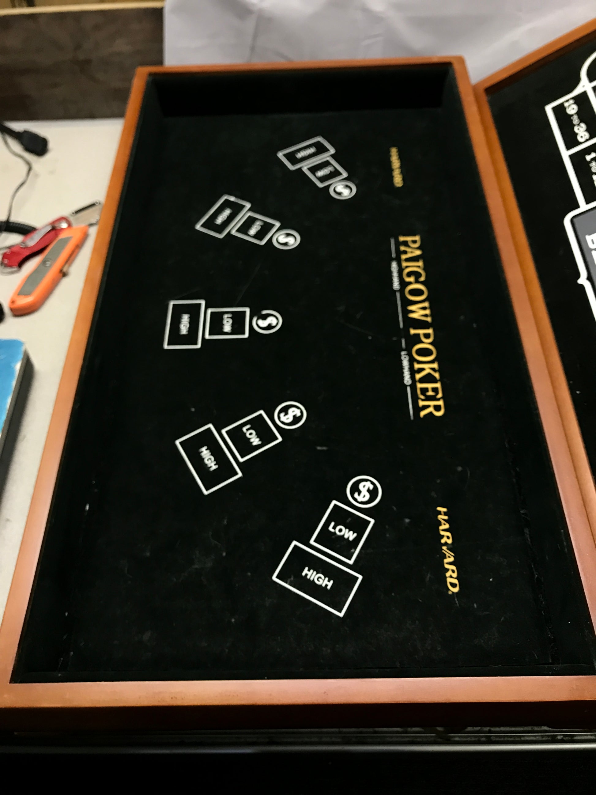 Harvard Muiti-Game Table Model: M01483 25695 Paigow Poker board