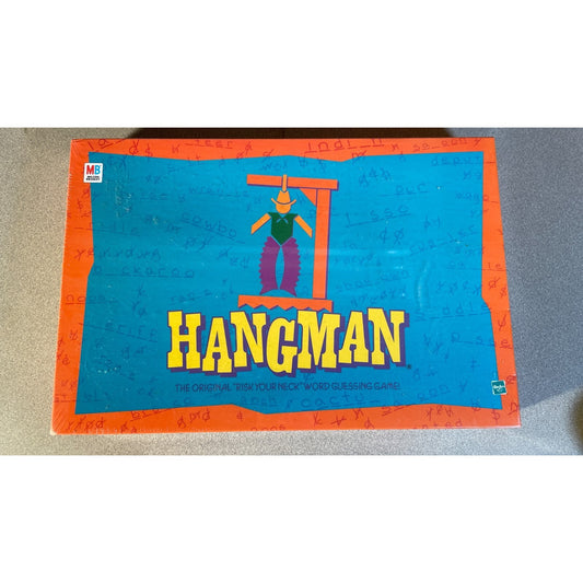 Hasbro Hangman - Original Unopened Board Game top of box with product logo
