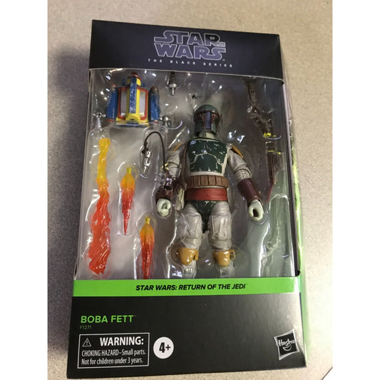 Hasbro Star Wars Boba Fett Action Figure and Accessories front of package displaying item