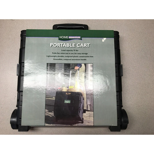 Home Essentials Portable Wheeled Shopping Cart front of package