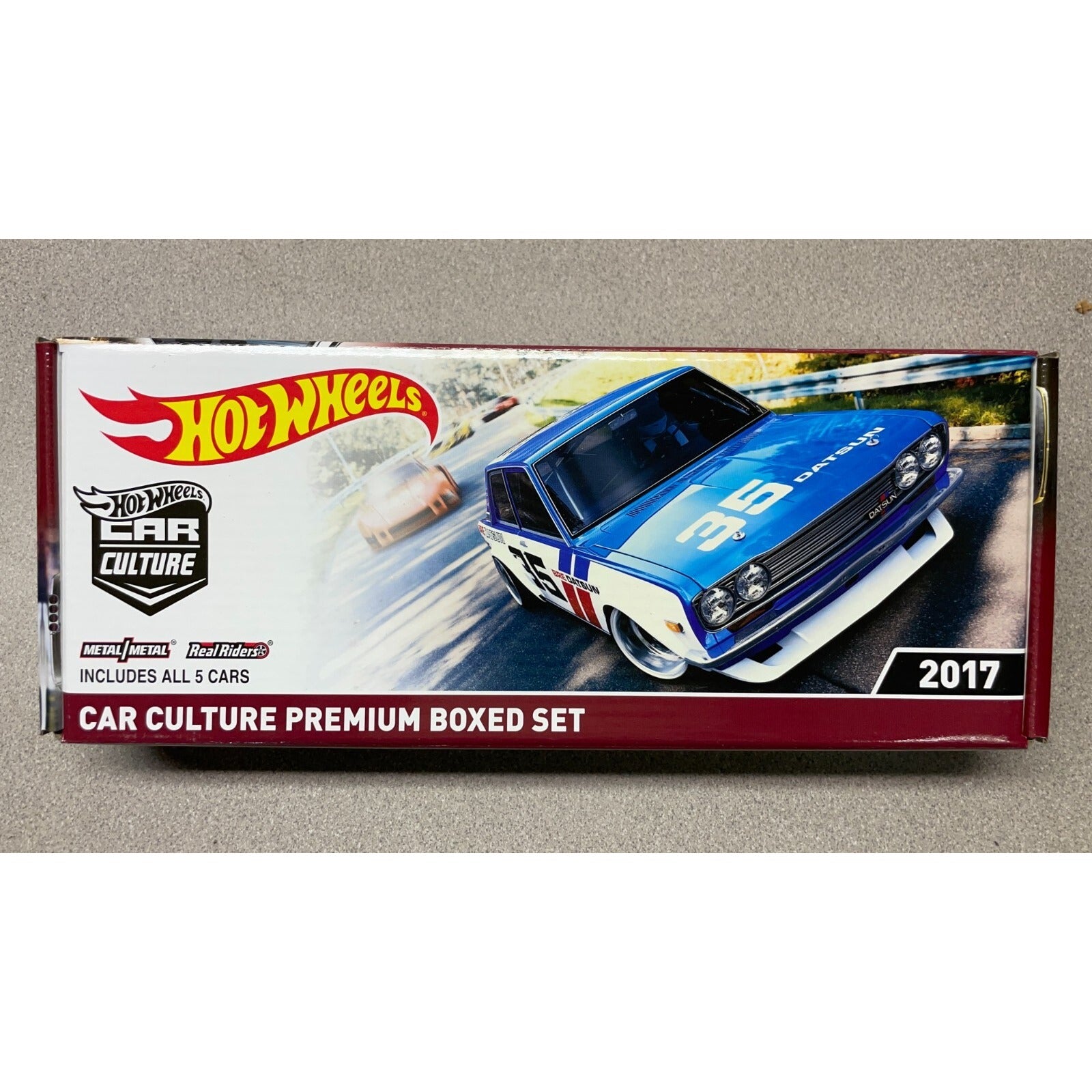 Hot Wheels 2017 Car Culture Premium Boxed Set, 5-Cars Included, FPW86 front of box