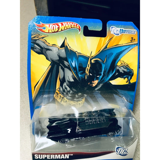 Hot Wheels DC Superman Batmobile in package, front view