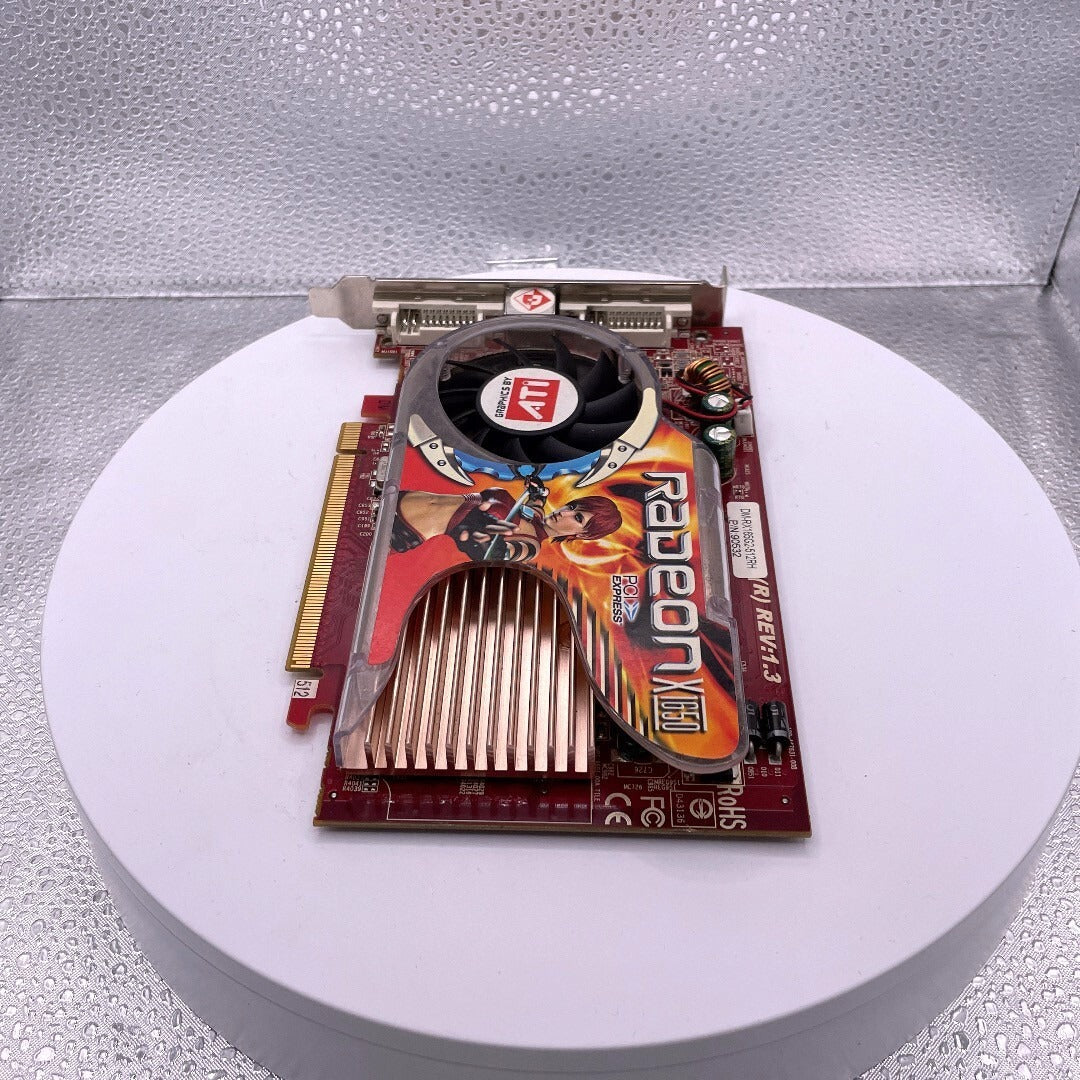 GECUBE Radeon X1650 1G(512MB on Board) GDDR2 PCI Express x16 CrossFireX Support Video Card HM165G2-E3(R) top view of card