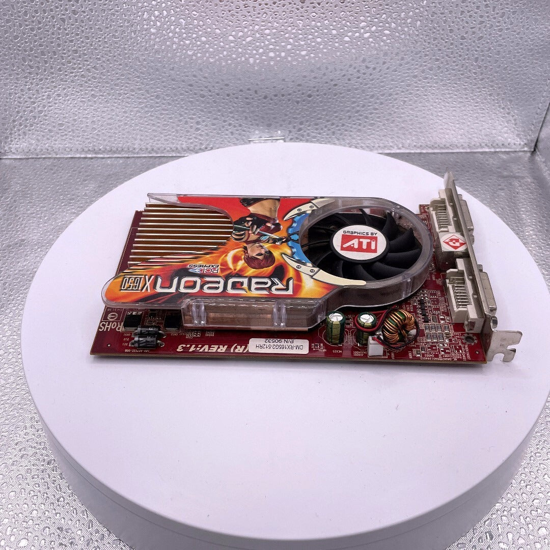 GECUBE Radeon X1650 1G(512MB on Board) GDDR2 PCI Express x16 CrossFireX Support Video Card HM165G2-E3(R)
 top/side of card