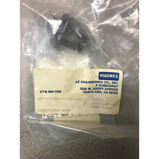 Hughes Circular Connector Assembly M28840/14AA1S1 in packaging with product label