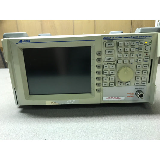 IFR 2398 9 kHz-2.7 GHz, +26 to -105 dBm, Spectrum Analyzer front panel view