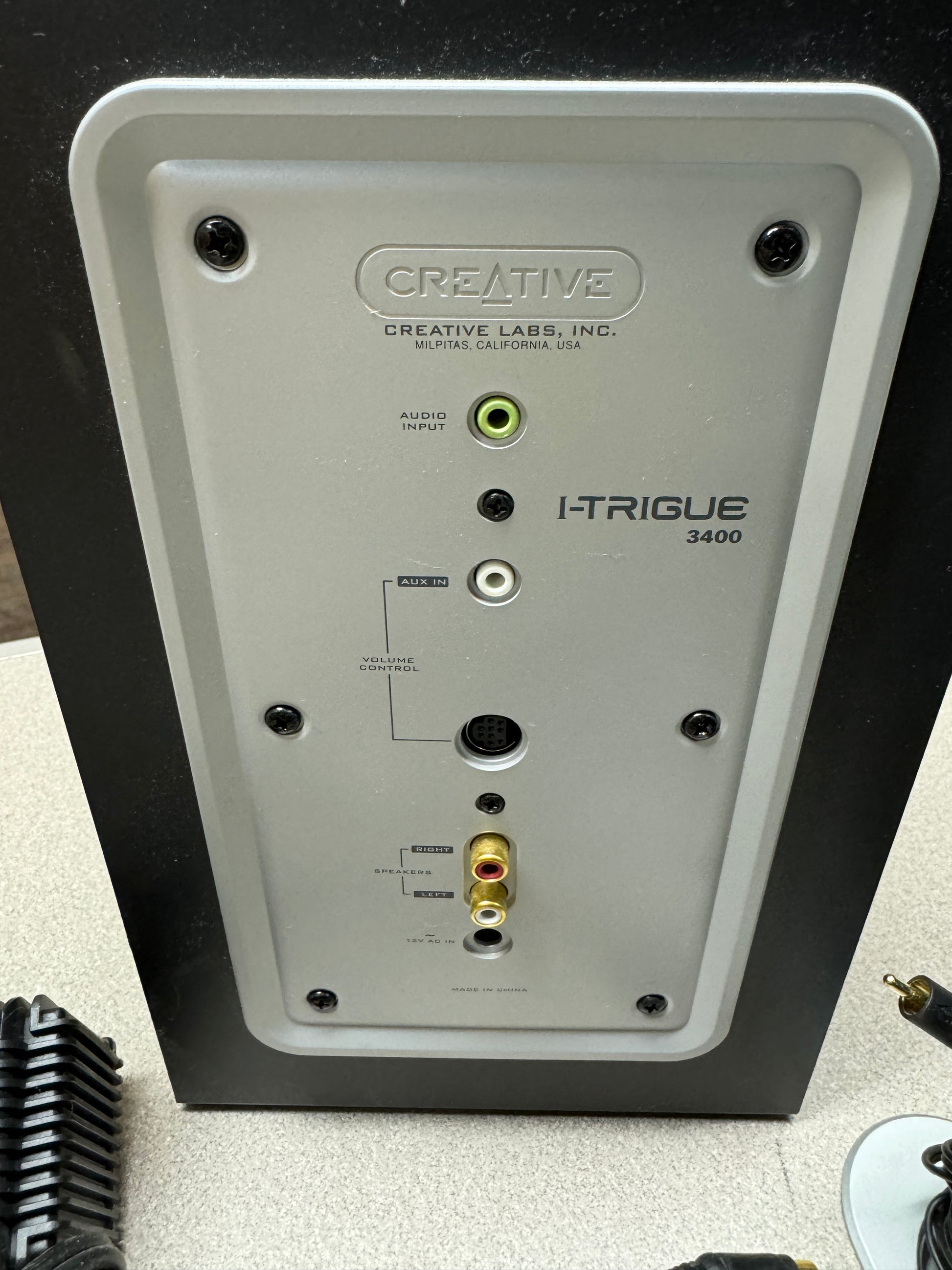 Creative Labs I-Trigue 3400 Computer 2.1 Speaker system MF0235 Connections