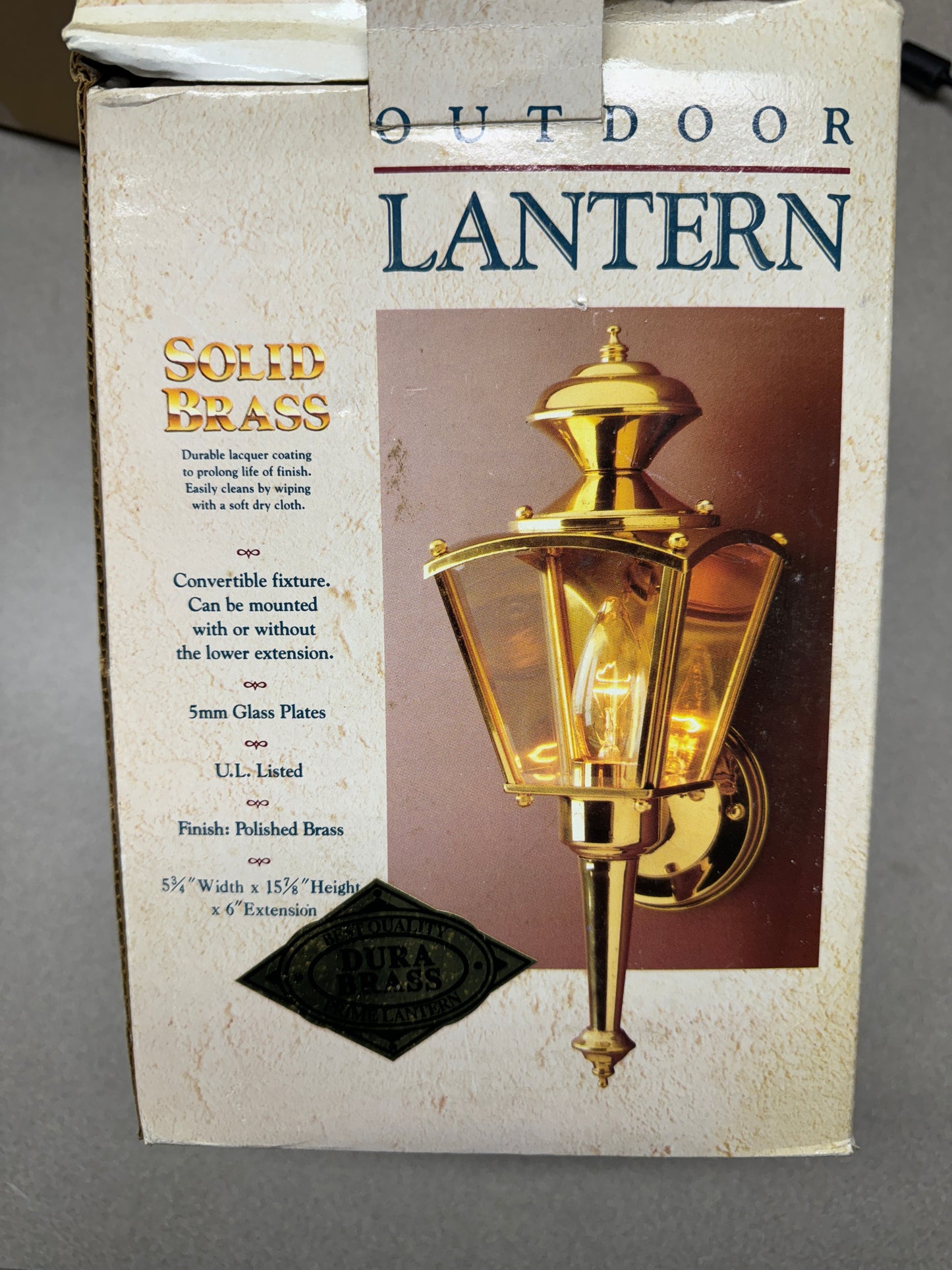 Dura Brass Outdoor Lantern Solid Brass 410-381