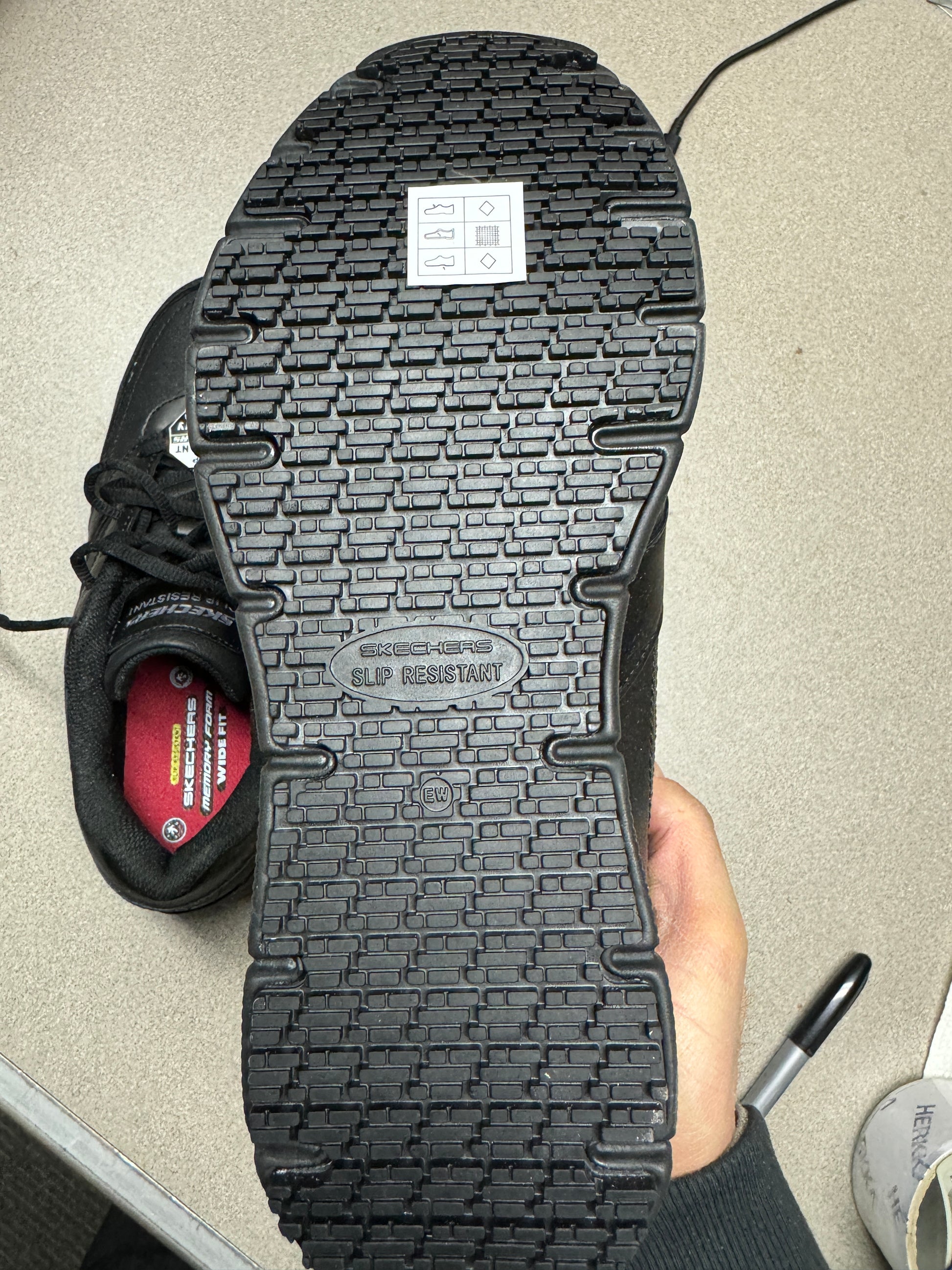 Skechers Wide Fit Memory Foam - Women's Size 9, 77235W/BLK sole