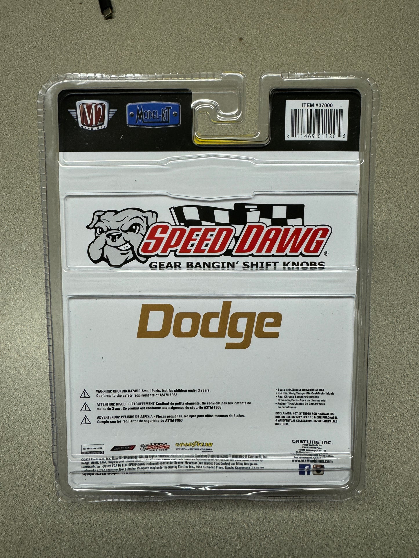 M2 1996 Dodge Charger Gasser R67 Chase Piece back of package