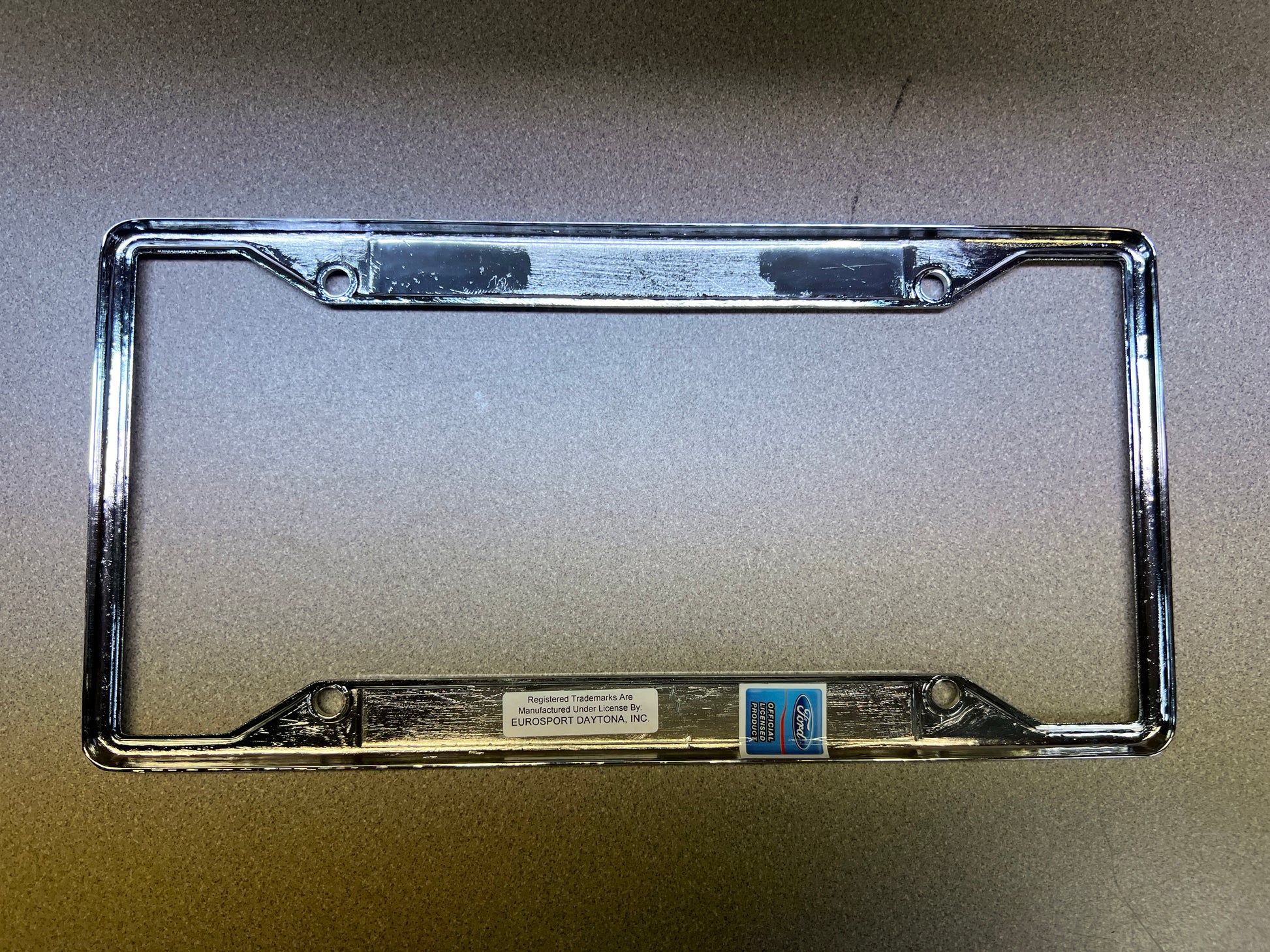 Eurosport Daytona H.P. / Mustang License Plate Frame (Chrome) back