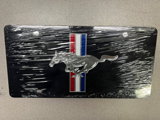 Black Mustang Front Plate Holder (with 4 bolt spaces) Front