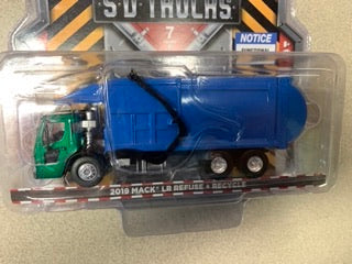 Greenlight Trash Truck Chase S. D. Trucks 2019 Mack LR Refuse and Recycle
