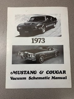 1973 Mustang and Cougar Vacuum Schematic Original Manual Front Cover