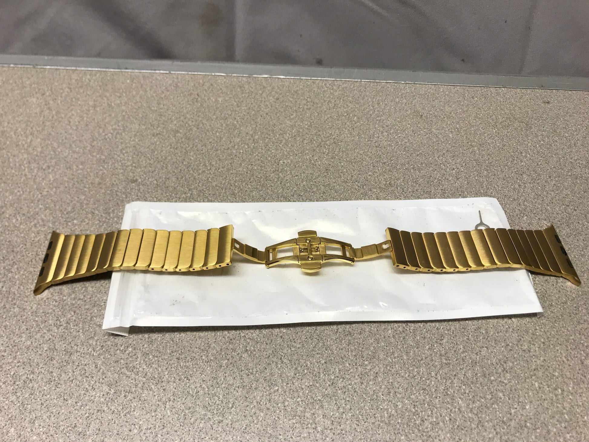 Gold Apple Watch Strap 7in - open