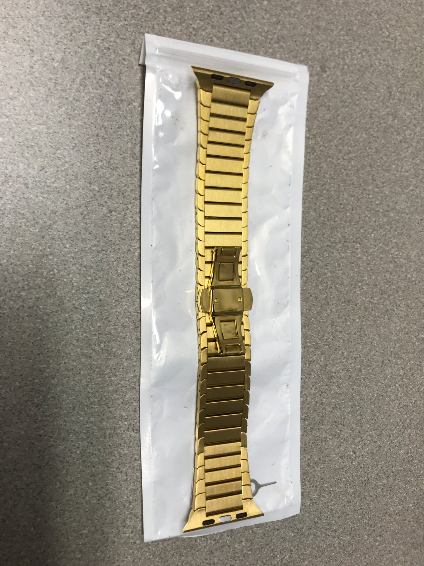 Gold Apple Watch Strap 7in back