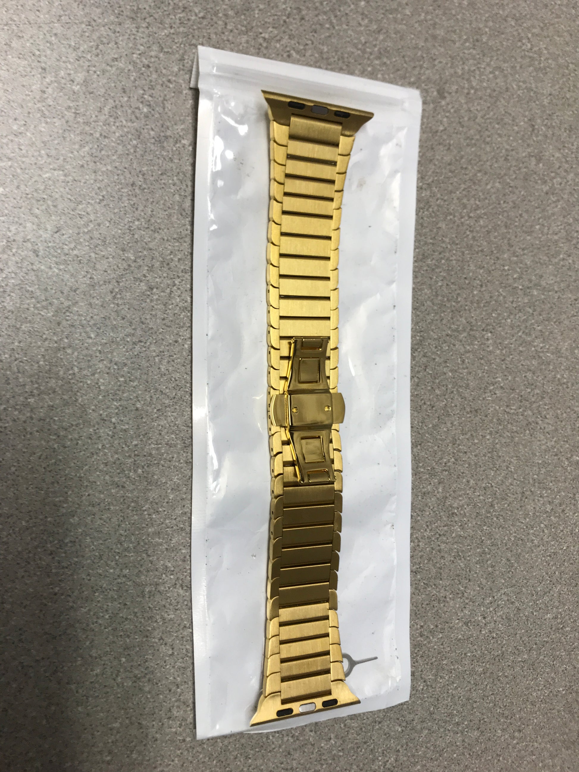 Gold Apple Watch Strap 7in back
