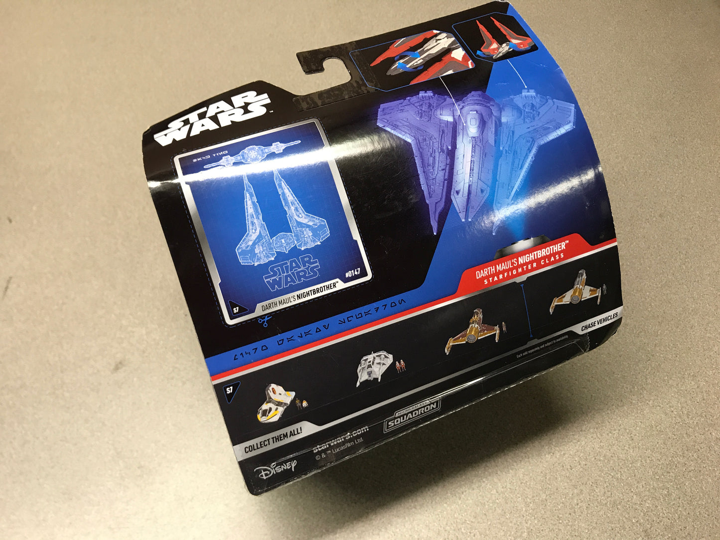 Star Wars Darth Maul's Nightbrother #0147 Micro Galaxy Squadron back of package