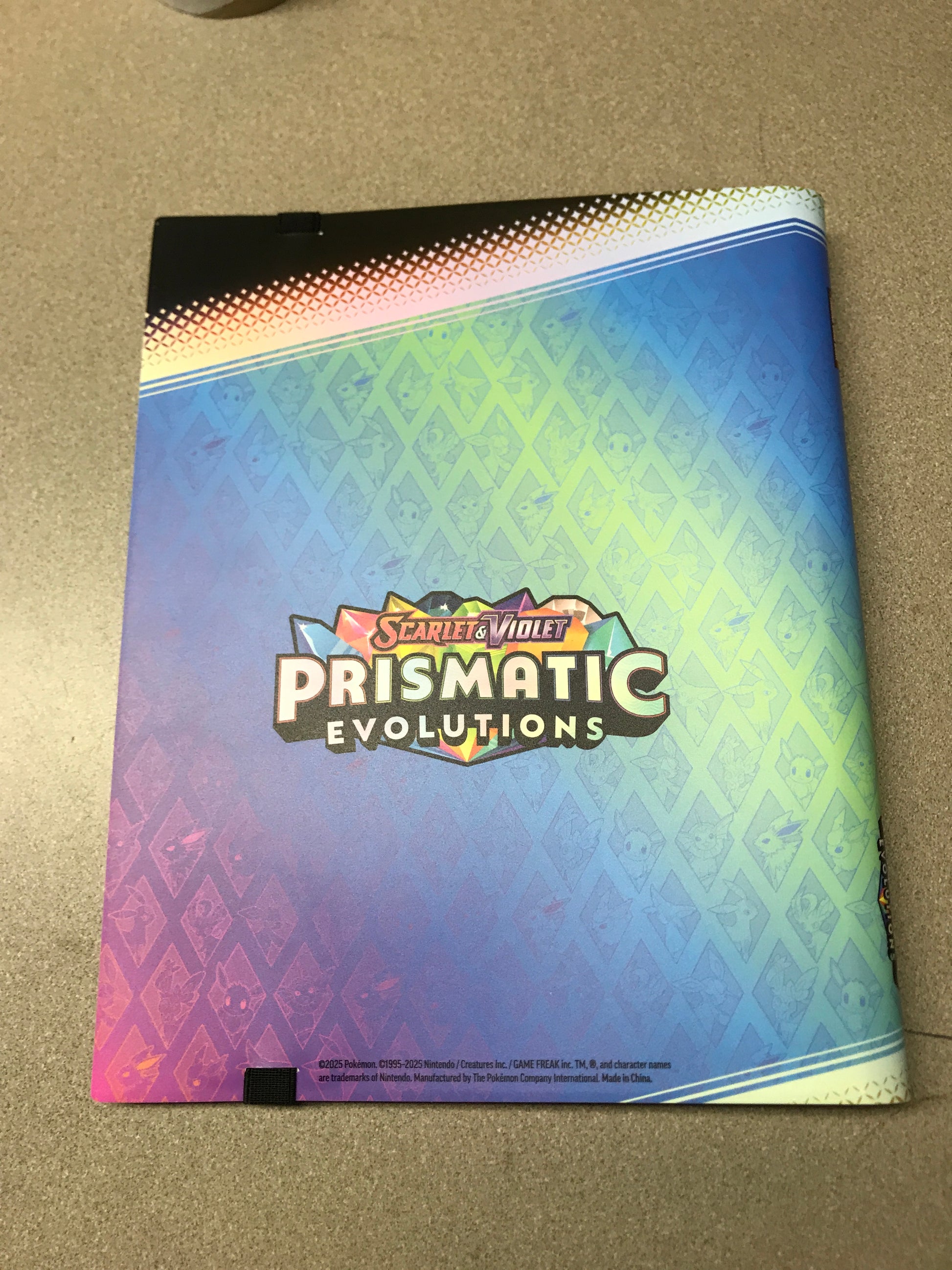 Pokemon Prismatic Evolutions Binder Eeevee 2025 Scarlet and Violet back cover