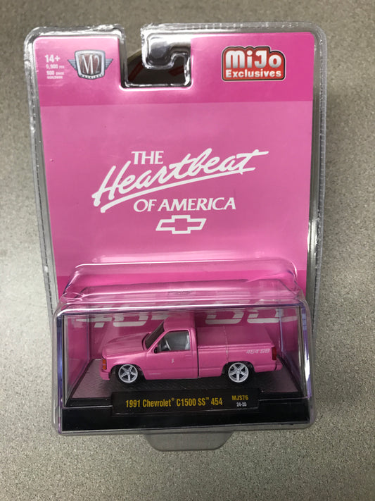 1991 Chevrolet C1500 SS 454 Pink M2 Machines 2024 Mijo Exclusives Chase Piece MJS76 24-20, the Heartbeat of America