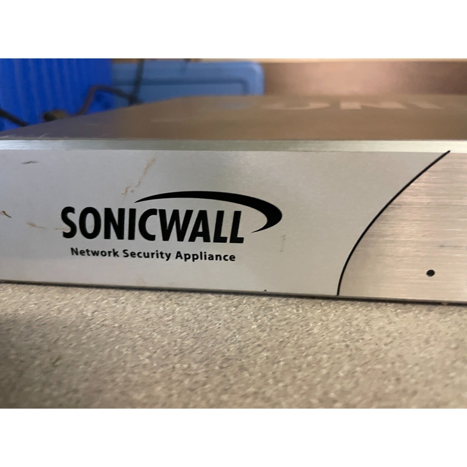SonicWALL NSA 2400 Network Security Appliance Firewall logo closeup