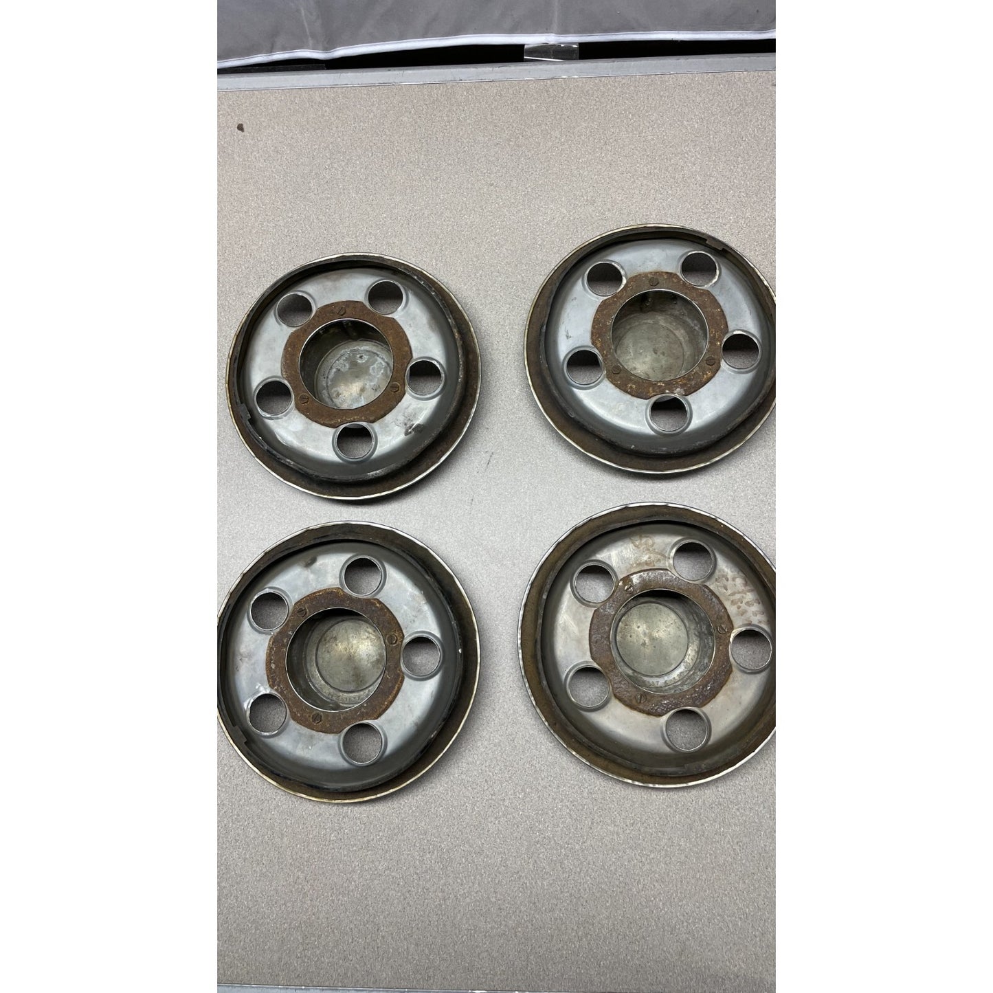 OEM Original 1966 Pontiac GTO Center Wheel Caps PT 551837 Cav 2 (Set of 4) back side of hubcaps 