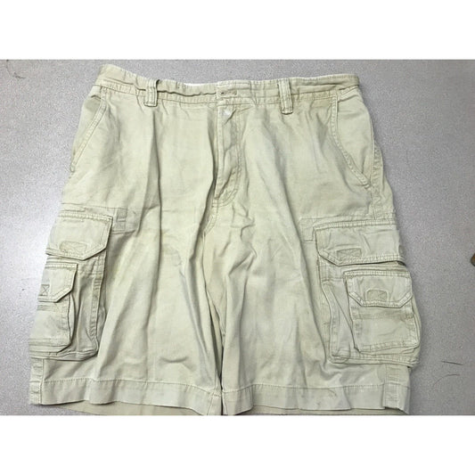 Izod Beige Cargo Shorts - Size 34 front view