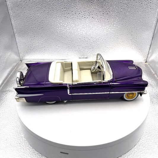 Jada Elvis Presley 1956 Cadillac Eldorado Purple Die Cast, Scale: 1/24, No. 31002 passenger side view