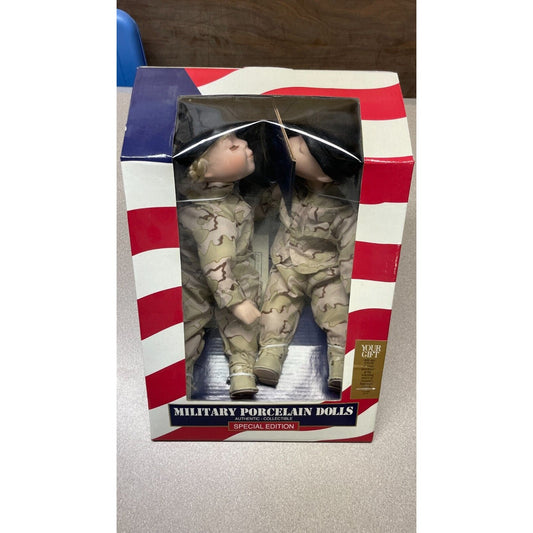 Jane &amp; Joe Military Porcelain Dolls 14" Special Edition