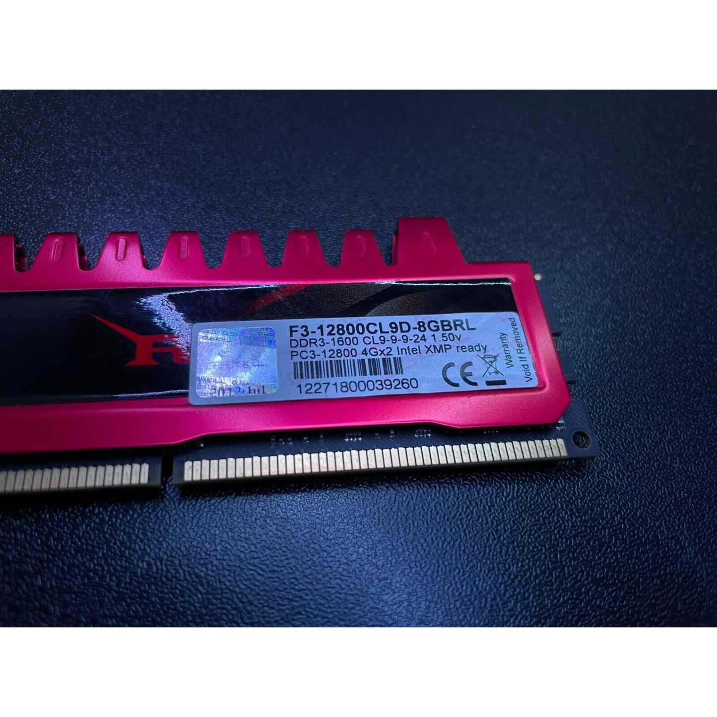 G.SKILL RIPJAWS DDR3 Ram Memory PC3-12800 1600MHZ F3-12800CL9D-8GBRL