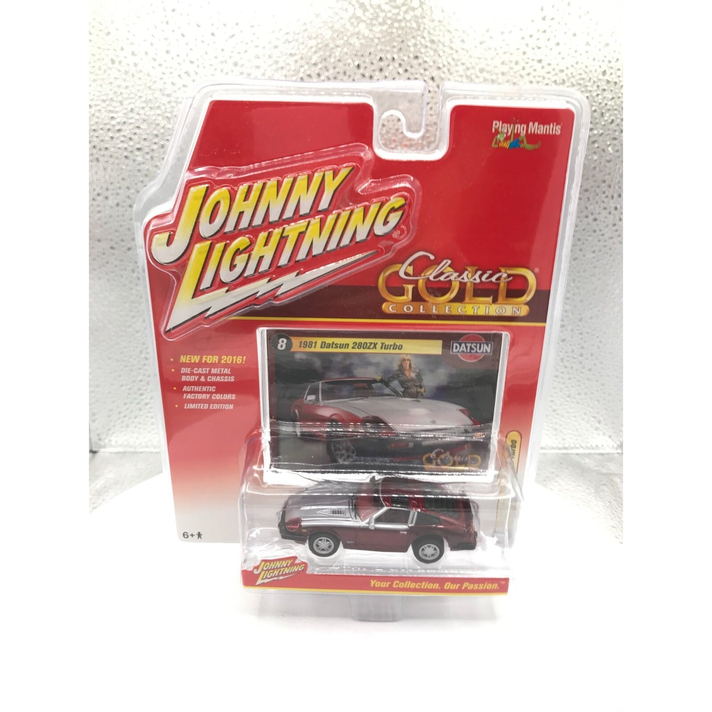 Johnny Lightning Gold 1981 Datsun 208ZX Turbo in package 