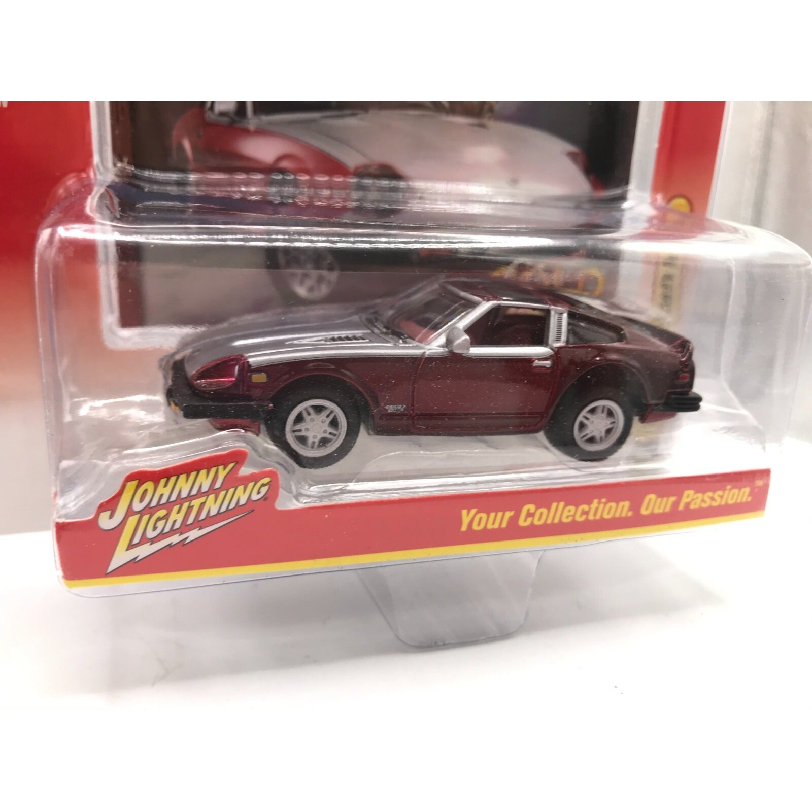Johnny Lightning Gold 1981 Datsun 208ZX Turbo item in package close up