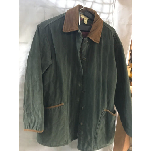 Jones New York Sport Dark Green Quilted Corduroy Coat Size Small front view