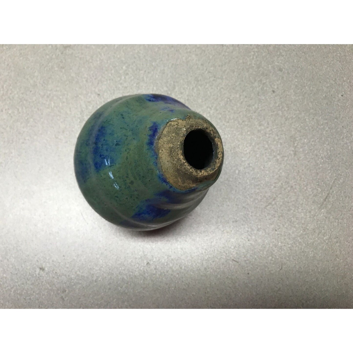 Ceramic Glazed Upside-down Planter top view