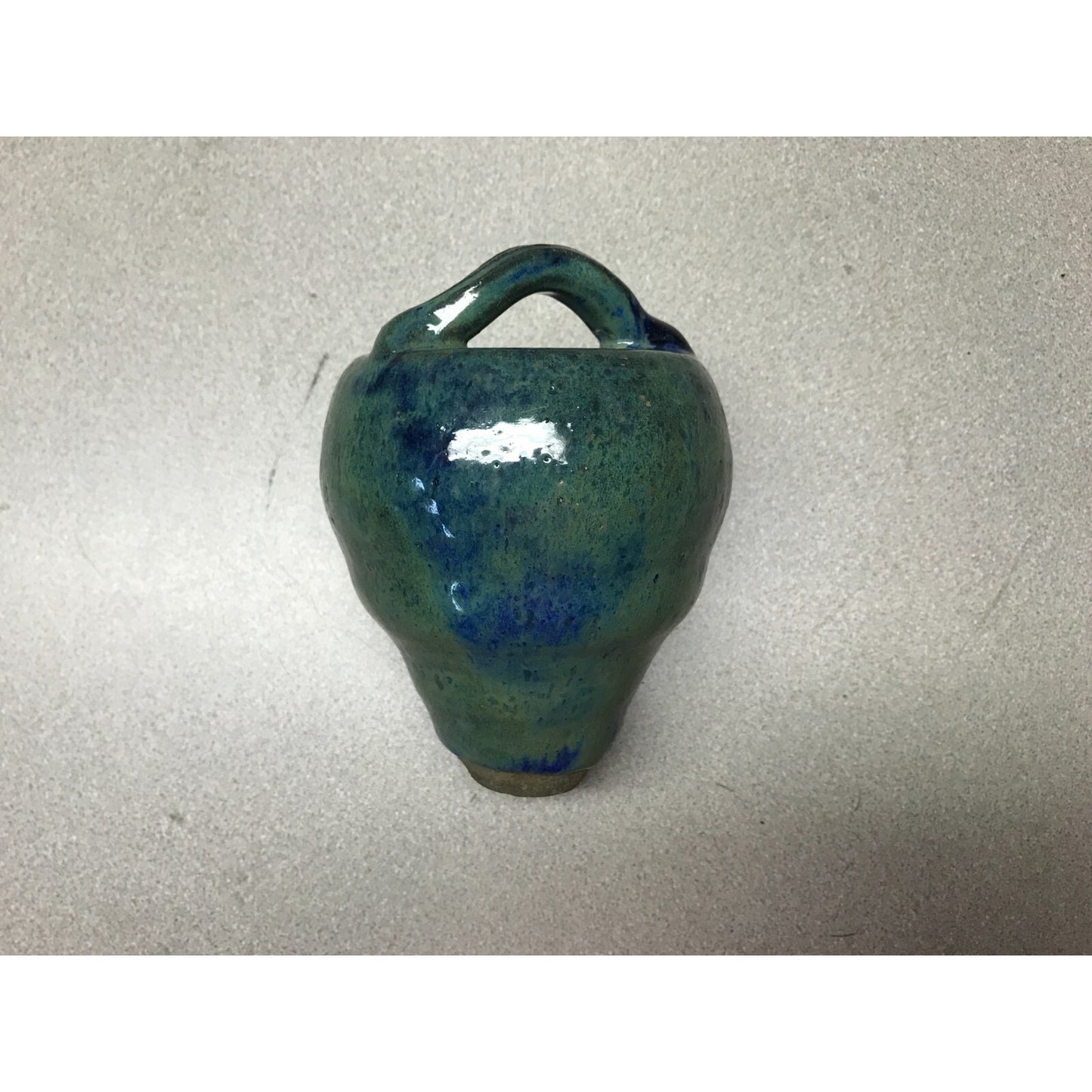 Ceramic Glazed Upside-down Planter front view