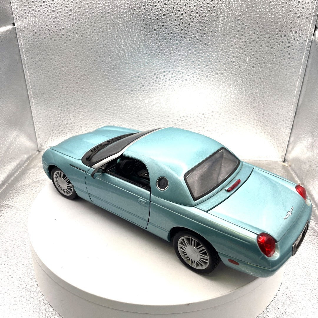 Maisto 2002 Thunderbird Light Blue Die Cast, Scale: 1/18, RARE COLOR! drivers side/back end view