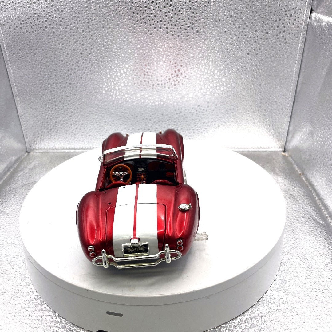 Jada Toys 1965 Shelby Cobra 427 S/C Red Die Cast, Scale: 1/24, No. 90540 back end/trunk view