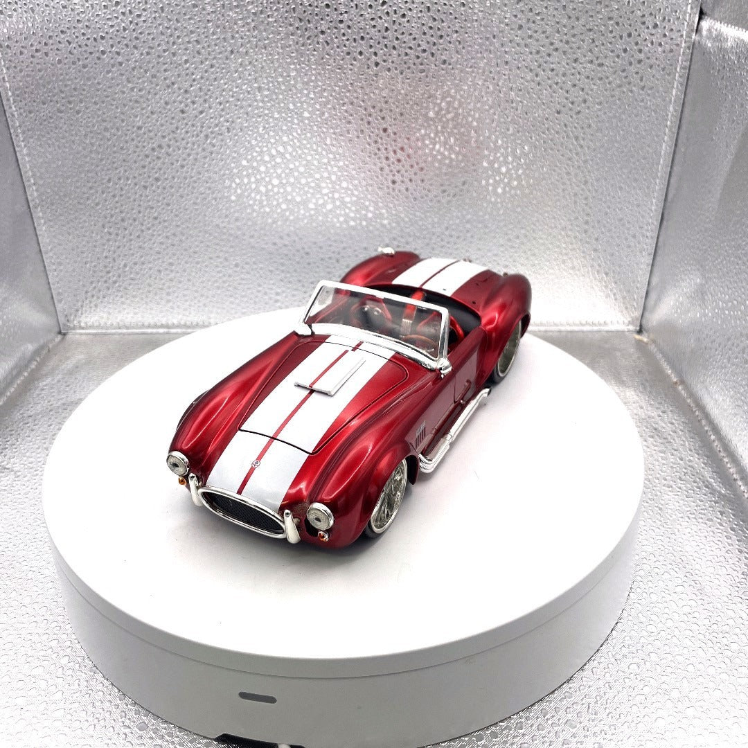 Jada Toys 1965 Shelby Cobra 427 S/C Red Die Cast, Scale: 1/24, No. 90540 front end/drivers side view