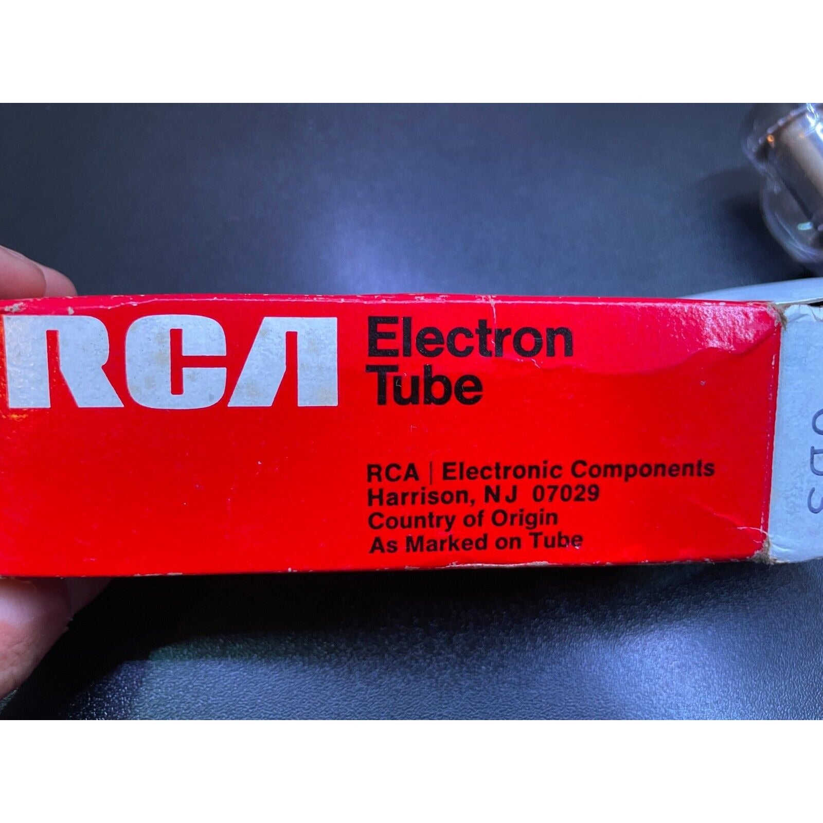 RCA 0D3 Vacuum Tube RCA box close up
