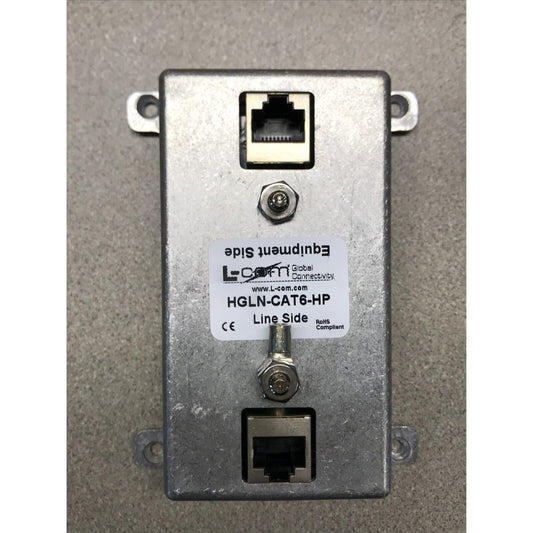 L-Com HGLN-CAT6-HP front view 2 outlet ports