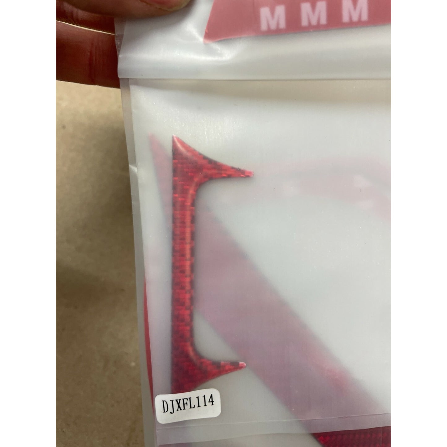 Red Speedometer Frame Cover Sticker Carbon Fiber For Chevrolet Camaro 2010-2015 closeup in package