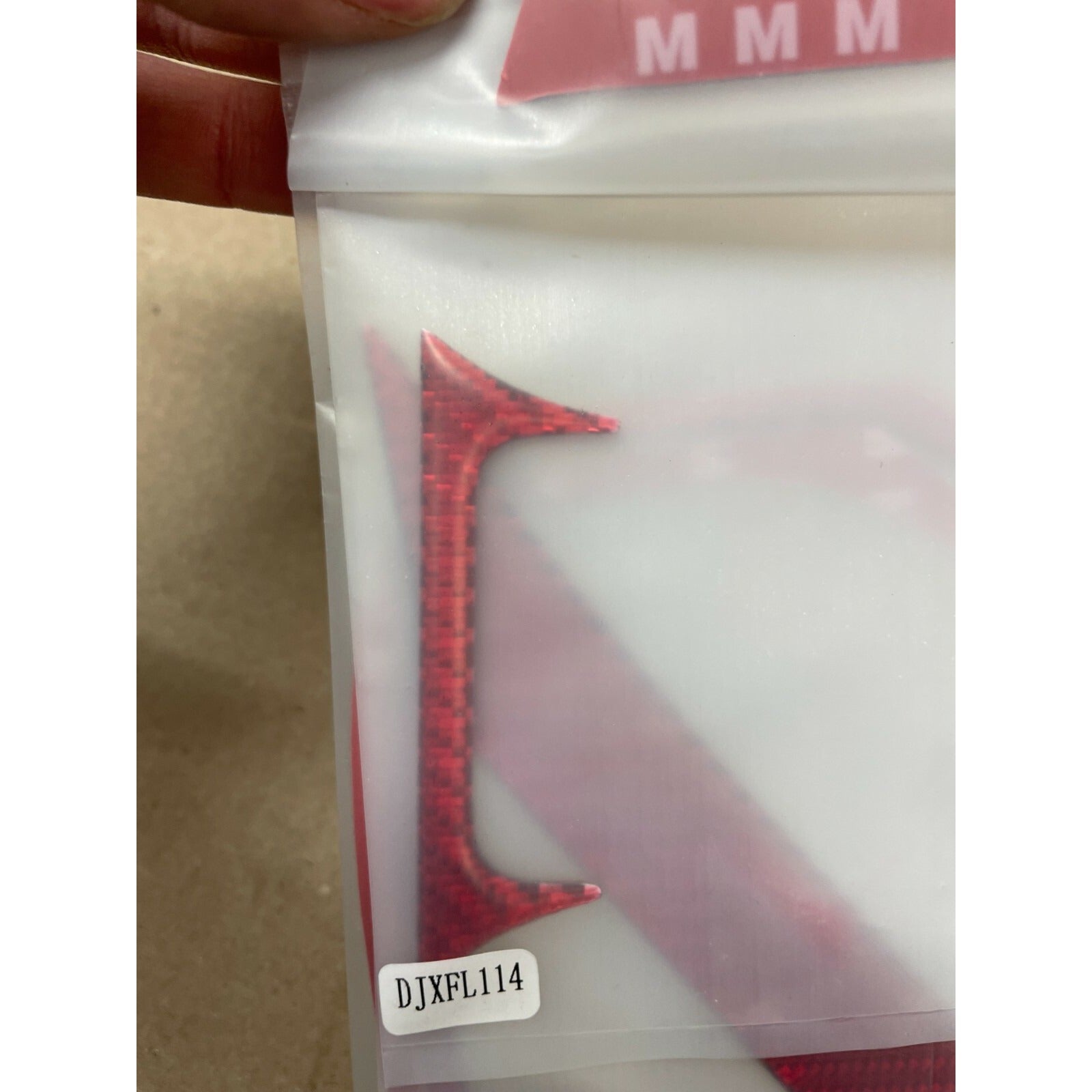 Red Speedometer Frame Cover Sticker Carbon Fiber For Chevrolet Camaro 2010-2015 closeup in package
