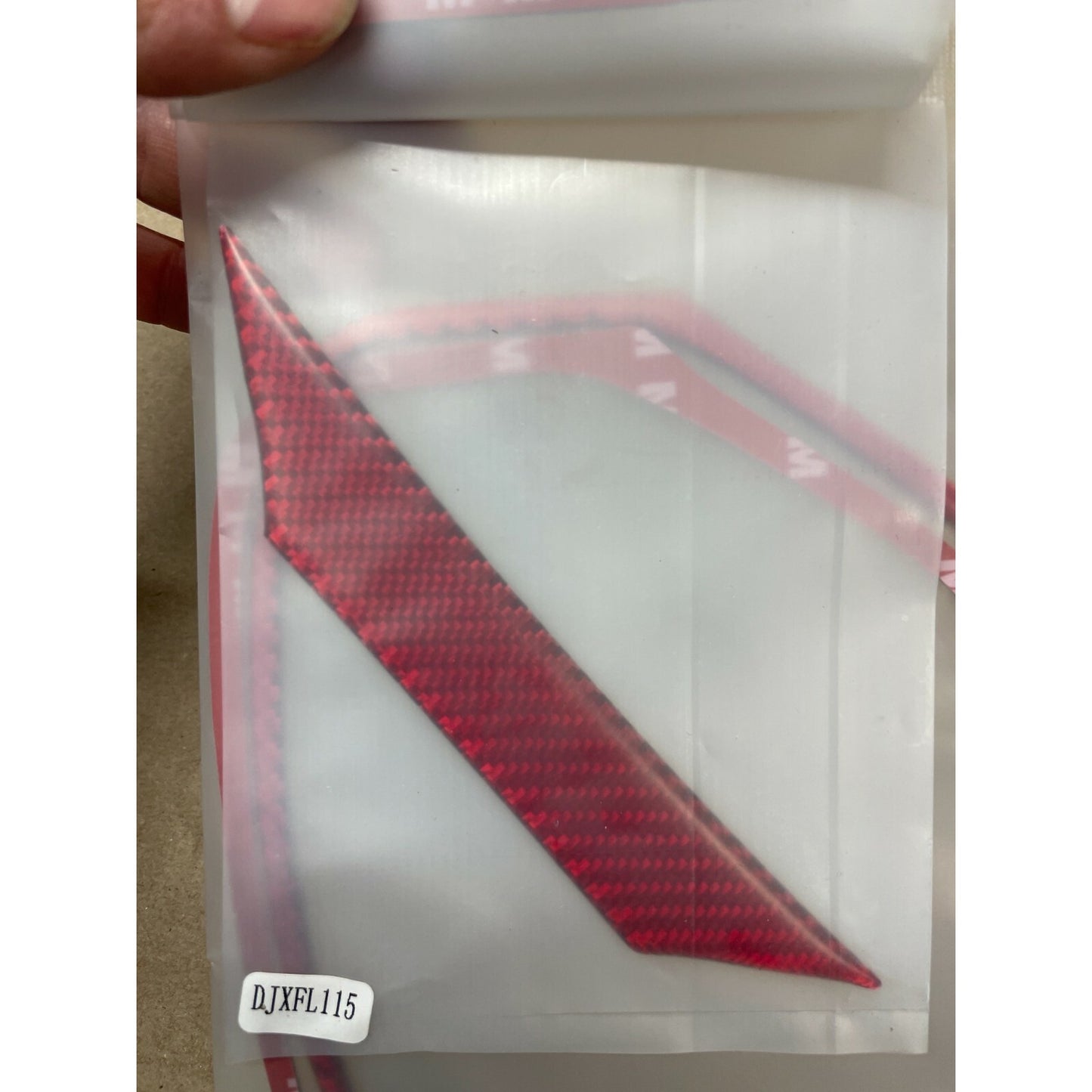 Red Speedometer Frame Cover Sticker Carbon Fiber For Chevrolet Camaro 2010-2015 closeup in package
