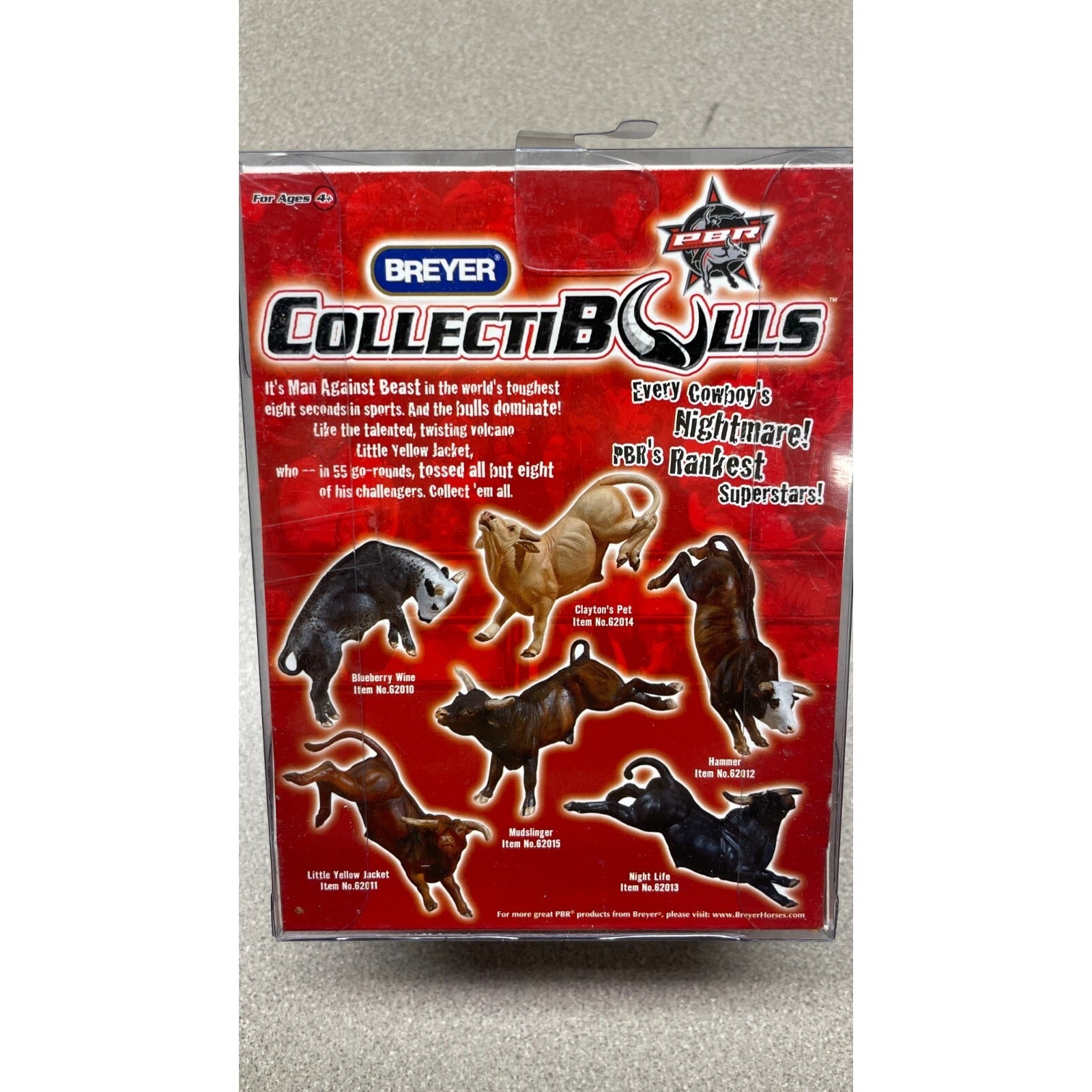 Breyer CollectiBulls Clayton's Pet back of package item details