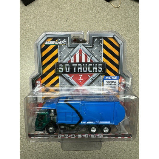 Greenlight Trash Truck Chase S. D. Trucks 2019 Mack LR Refuse and Recycle