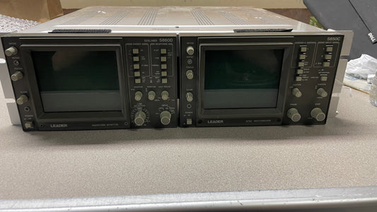 Leader LR-2400A-1-02 Rack Adapter with 5860D Waveform Monitor and 5850C NTSC Vectorscope