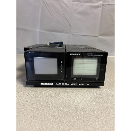 Leader Video Monitor LVM-5863A with Leather Case front panel view