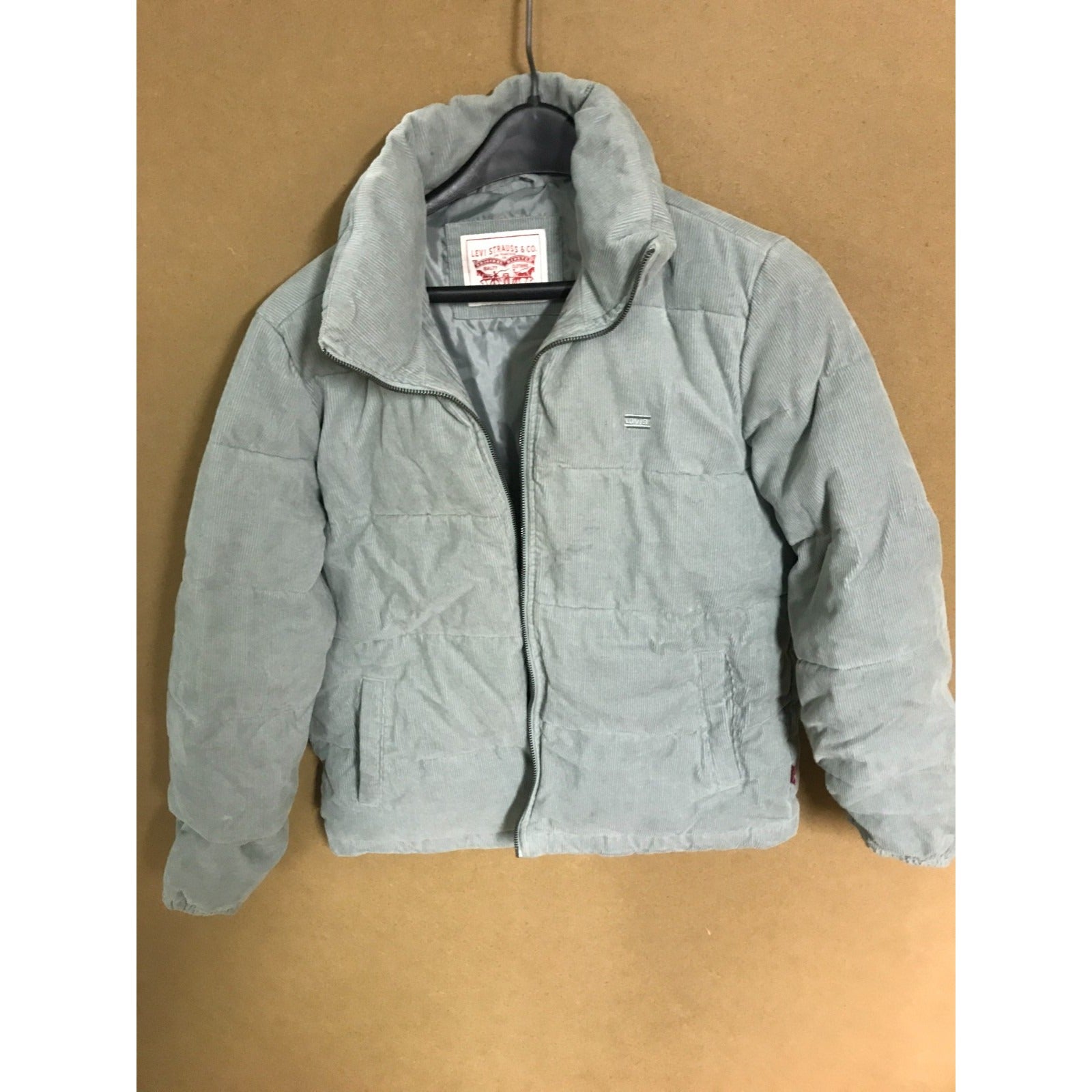 Levi Strauss Corduroy Light Blue Jacket Women's Medium front of jacket