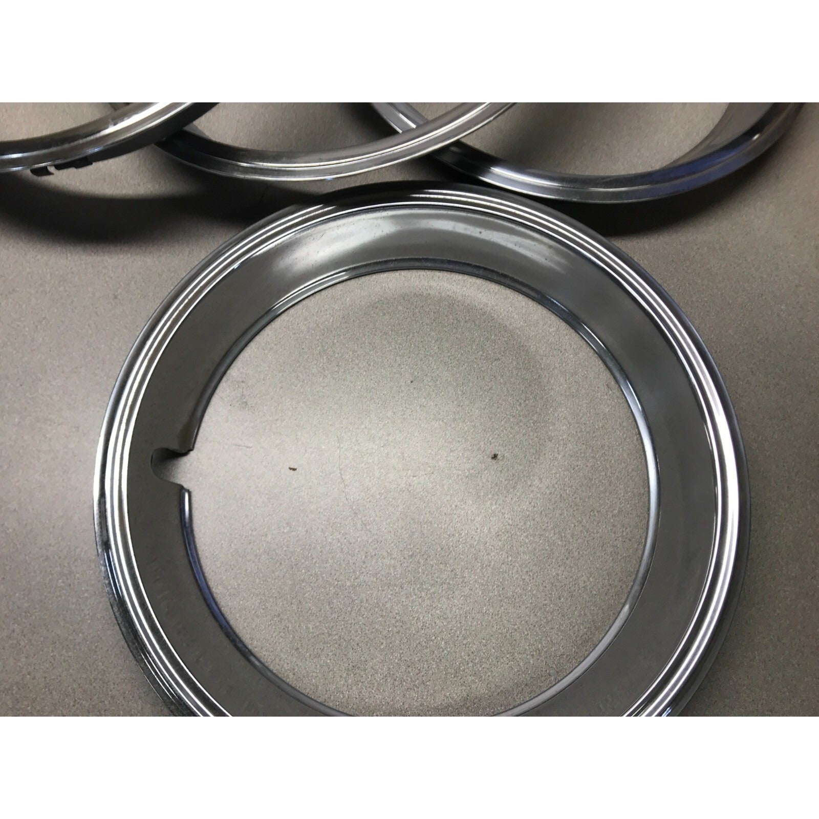 Lot 4 1966 Pontiac GTO OEM Wheel Trim Rings top view